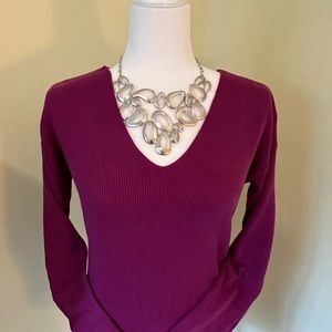 Splendid from Nordstrom Beautiful Raspberry Sweater, Knot Back, Rib, Medium